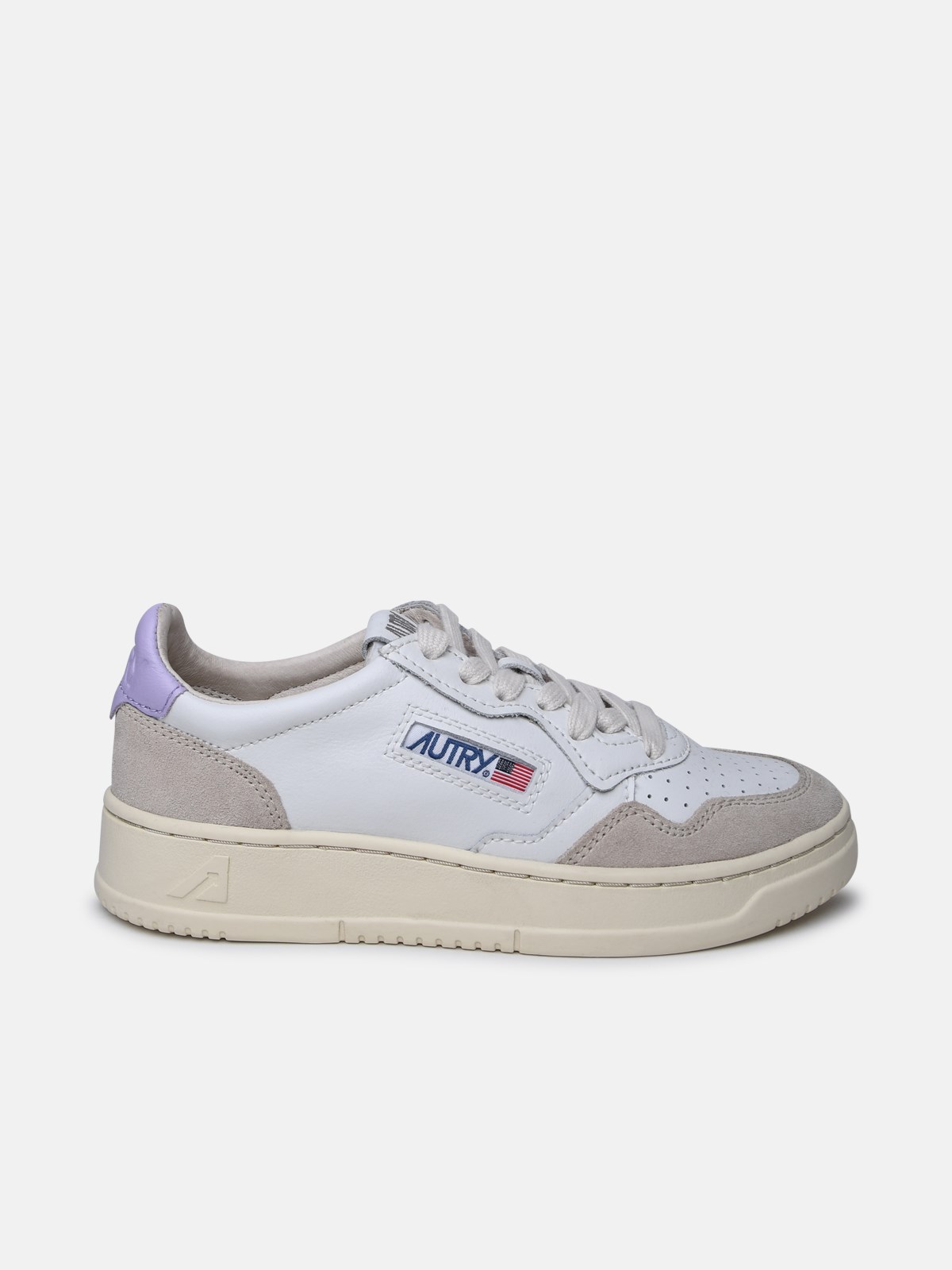 Autry Two-tone Leather Sneakers In White
