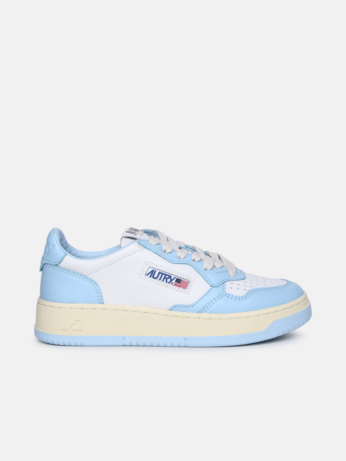 Autry 'medalist' Light Blue Leather Sneakers