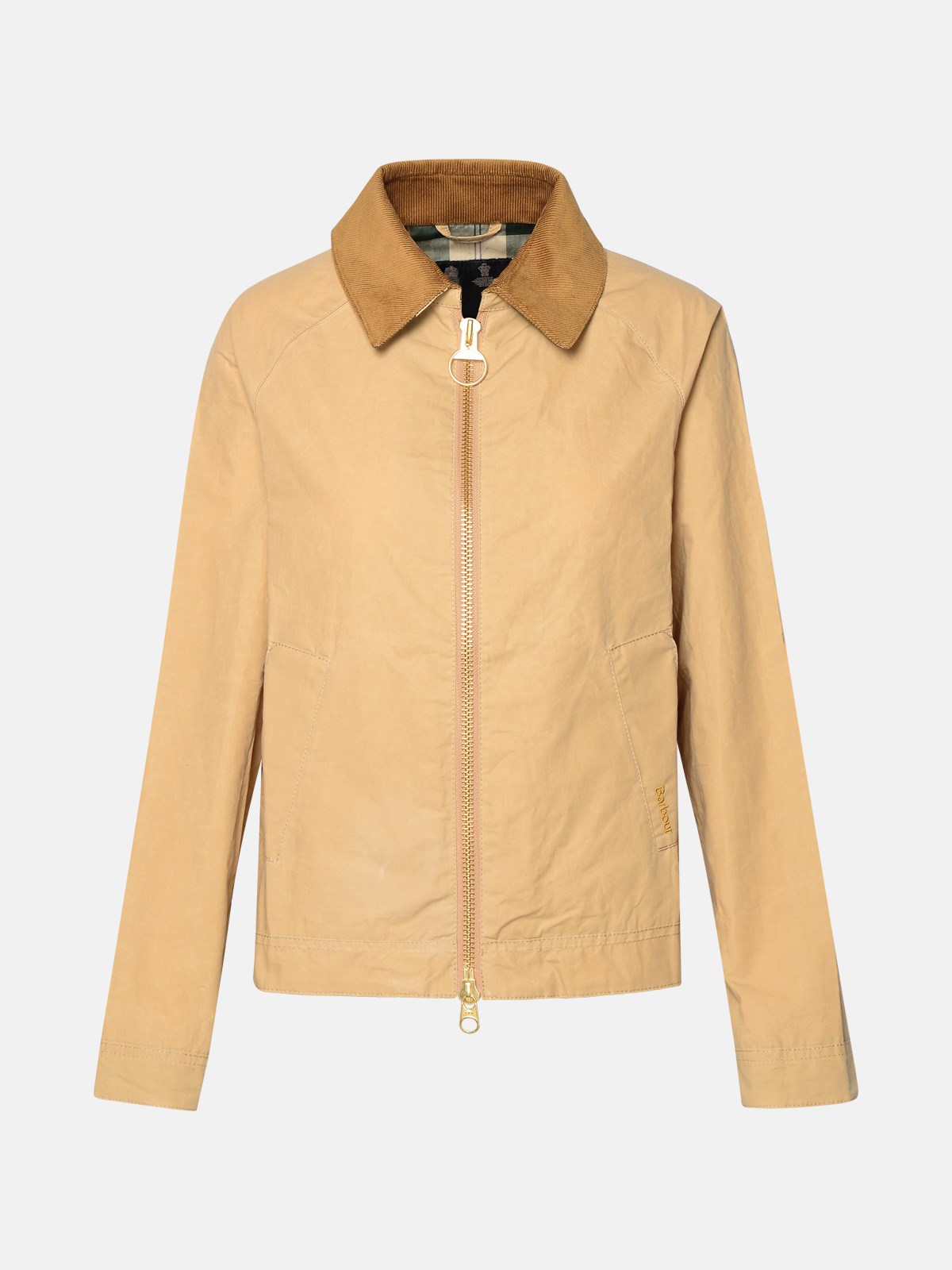 Shop Barbour 'campbell' Beige Cotton Jacket