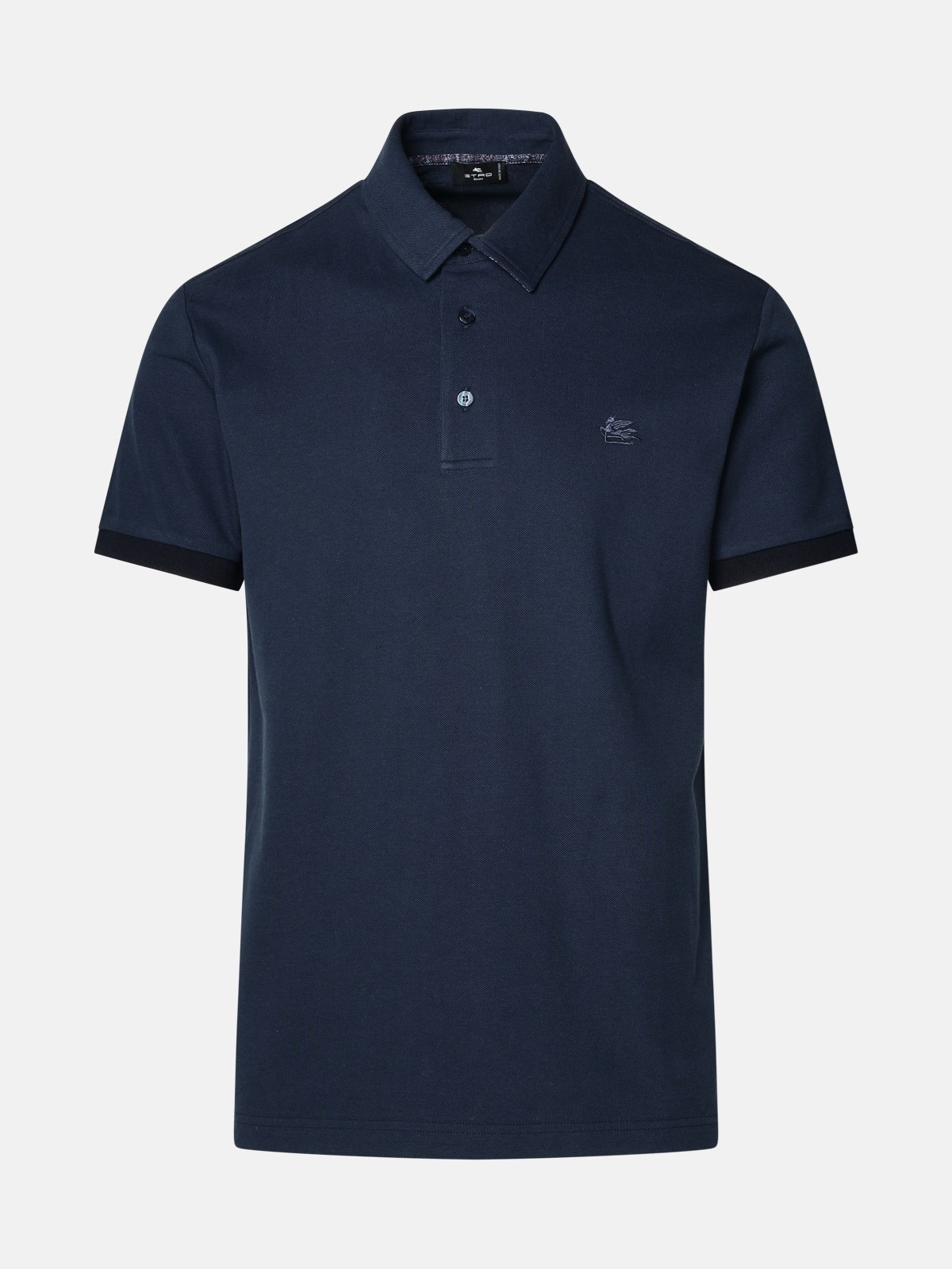 Shop Etro Polo Shirt In Blue Cotton