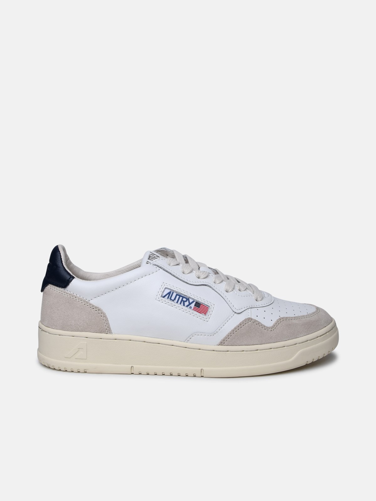 Autry Two-tone Leather Sneakers In White