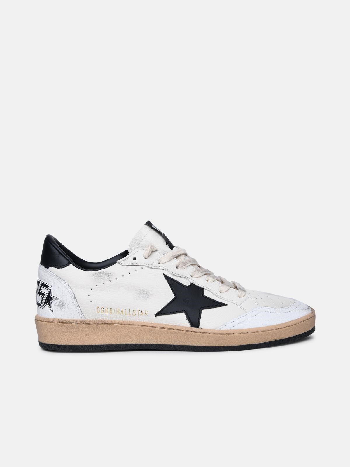 GOLDEN GOOSE 'Ball Star' White Leather Sneakers