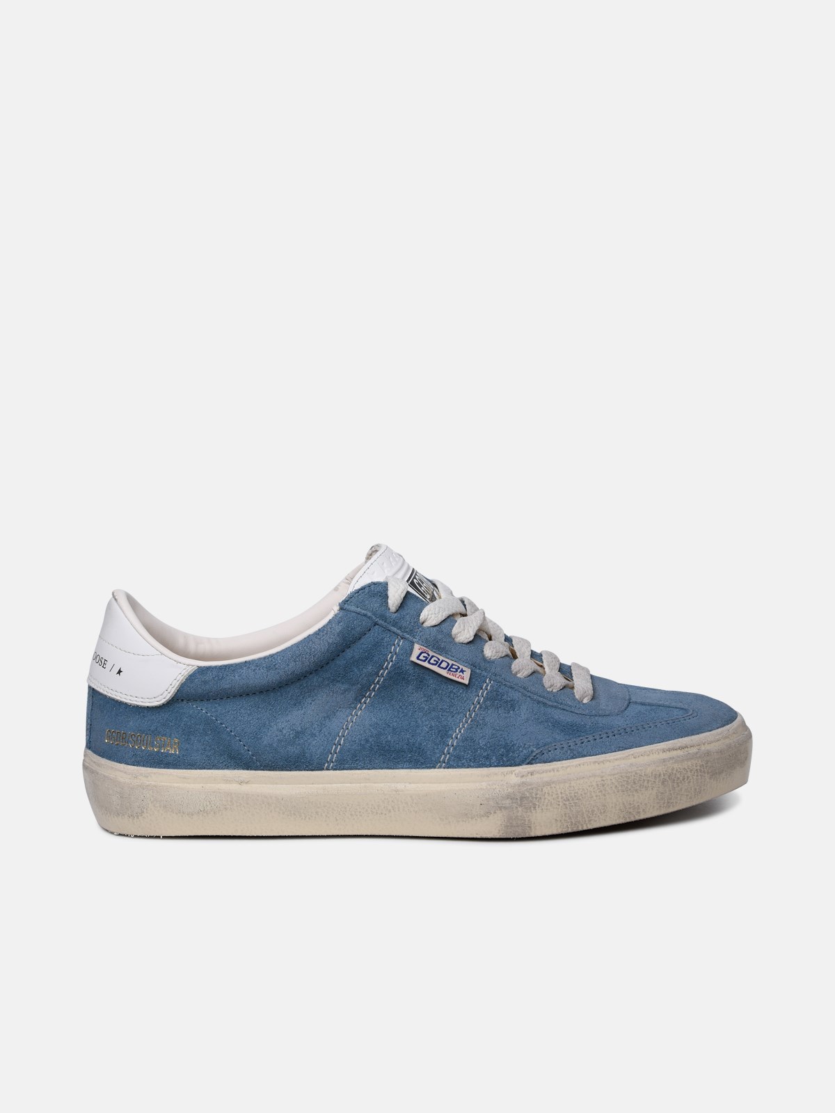 Shop Golden Goose 'soul Star' Blue Leather Sneakers