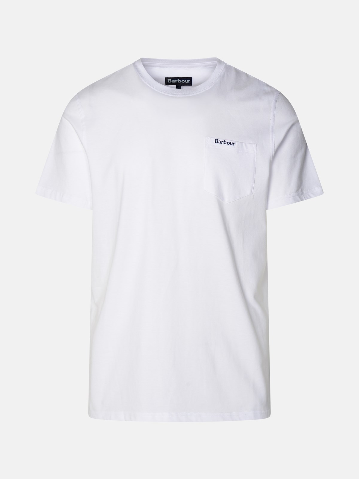 Shop Barbour White Cotton T-shirt