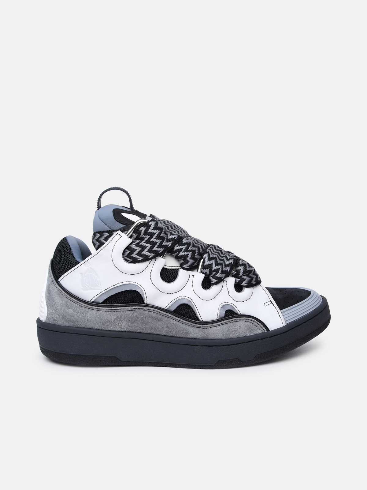 Lanvin Multicolor Leather Sneakers In Grey