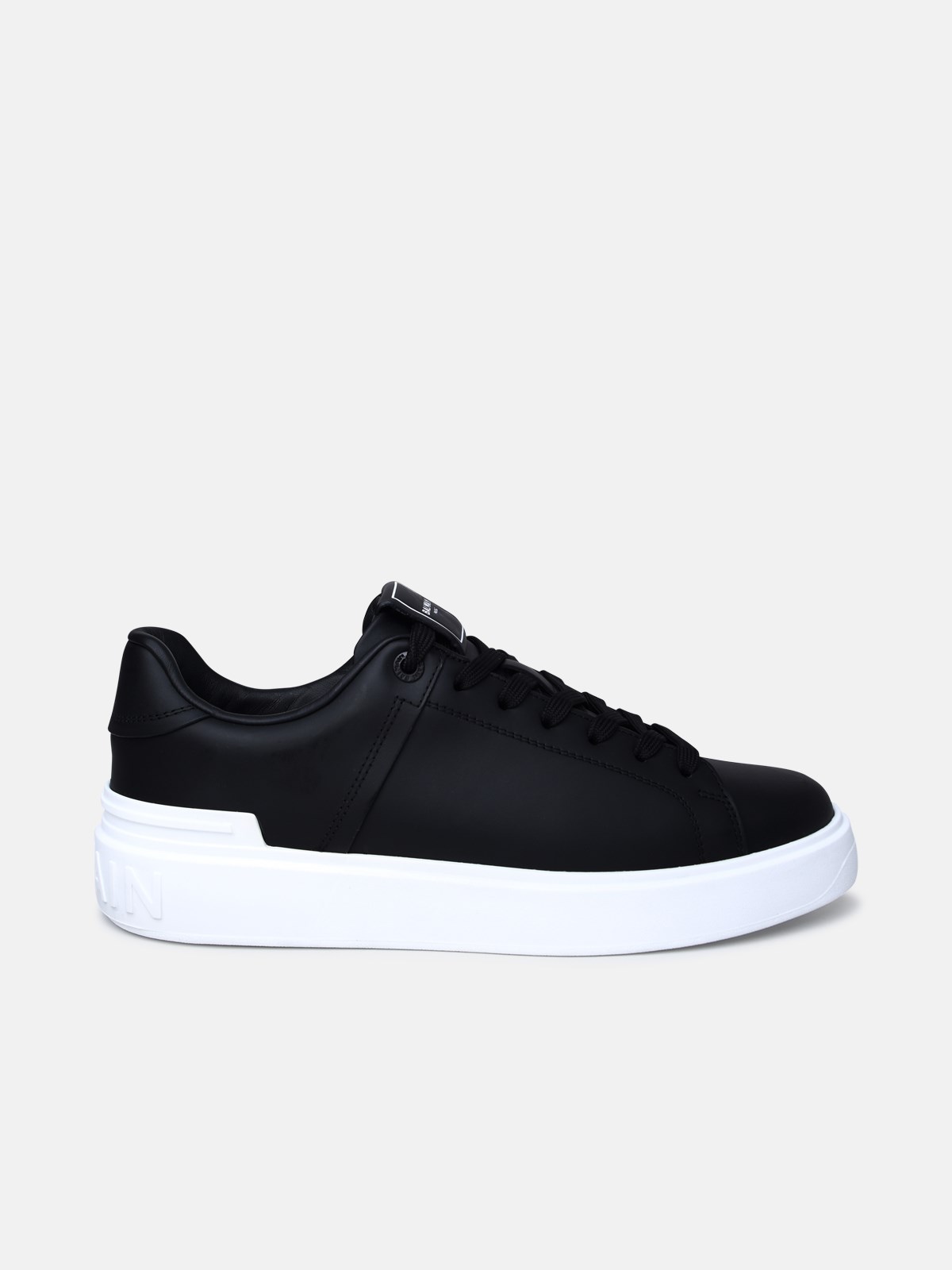 Balmain Black Leather Sneakers