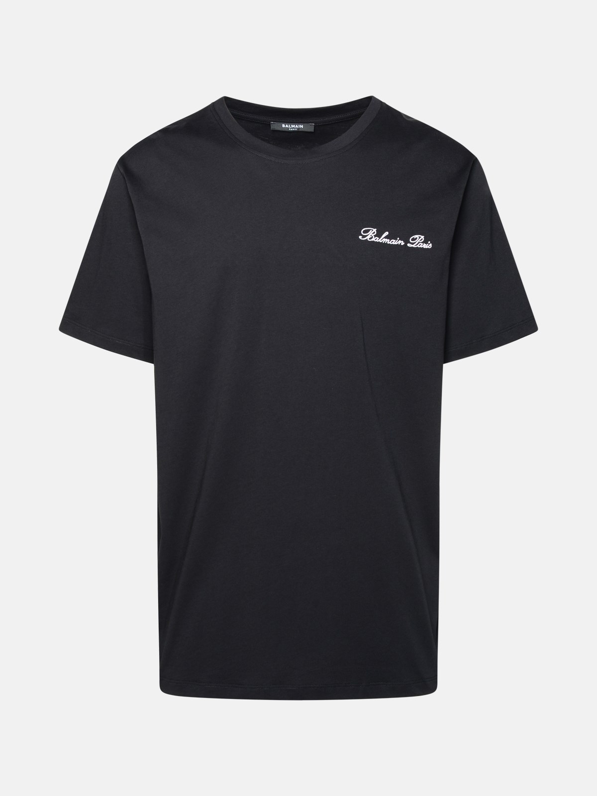 Shop Balmain ' Iconica' Black Cotton T-shirt