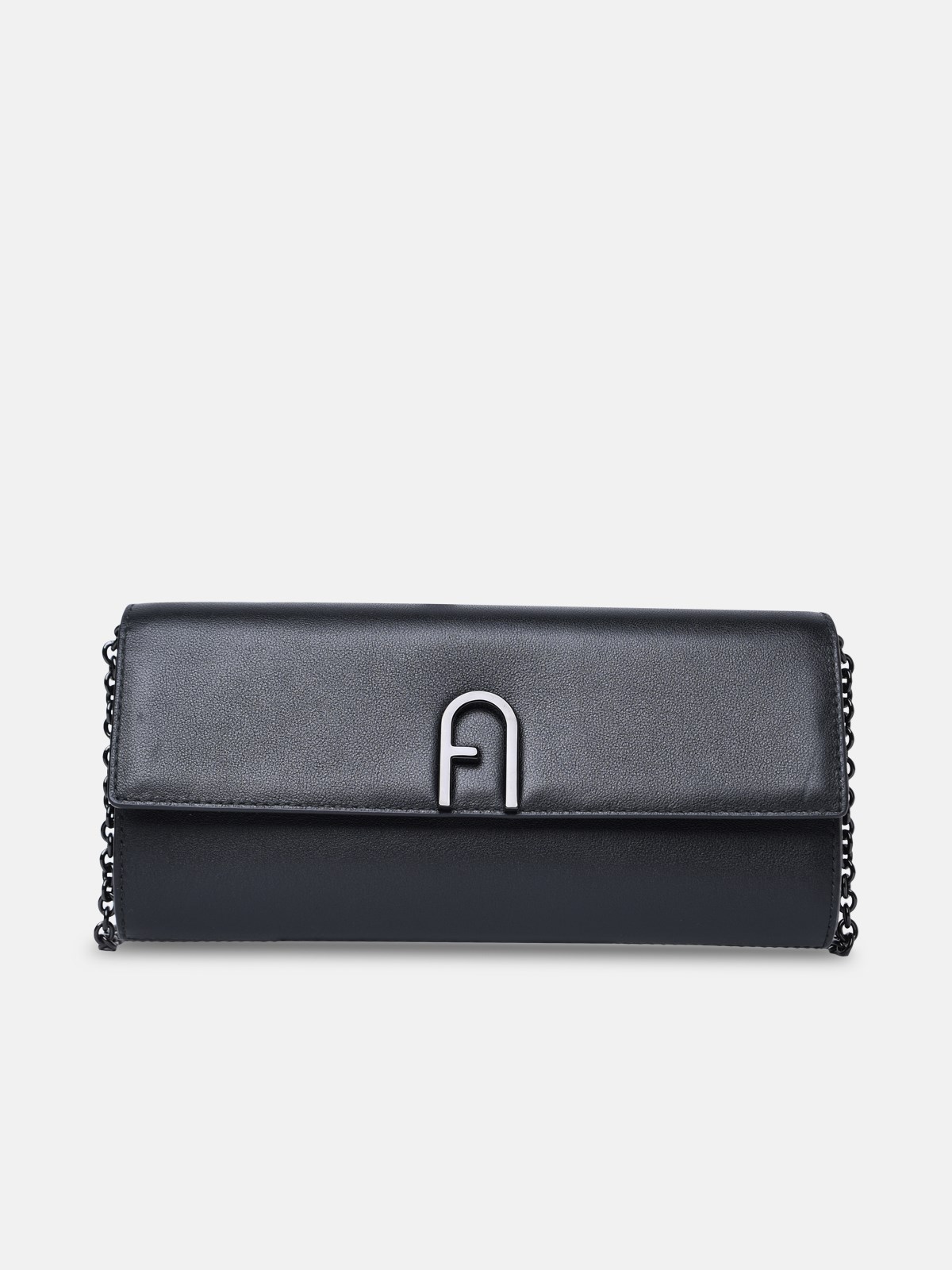 Furla 'flow' Mini Black Leather Crossbody Bag