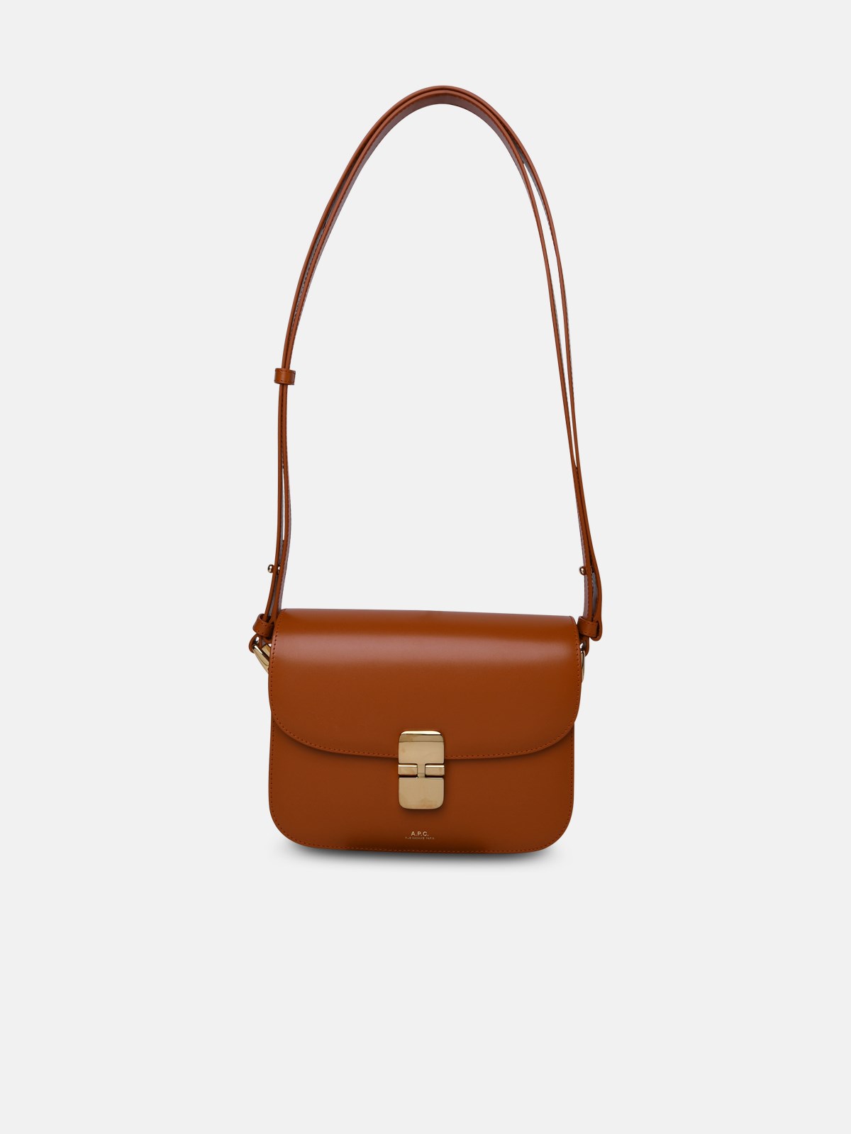 Apc Terracotta Leather Bag In Brown