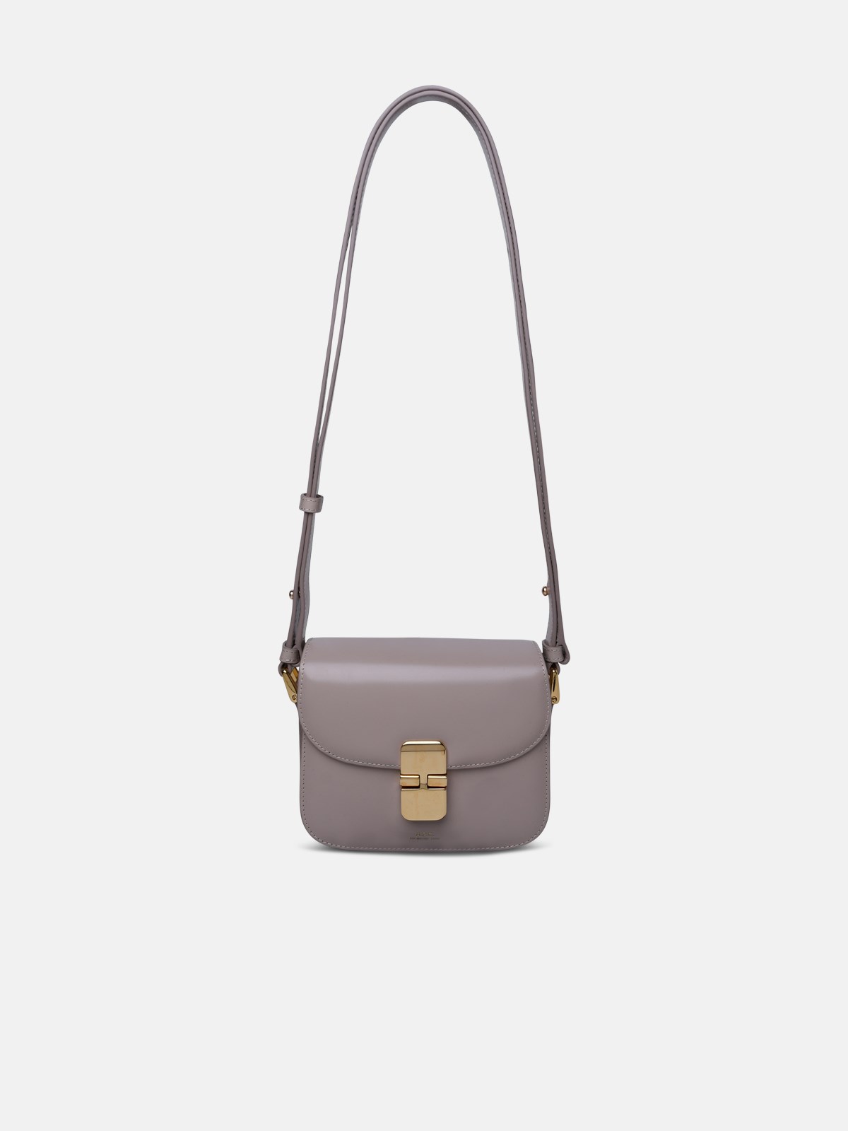 Apc Pink Leather Bag In Grey