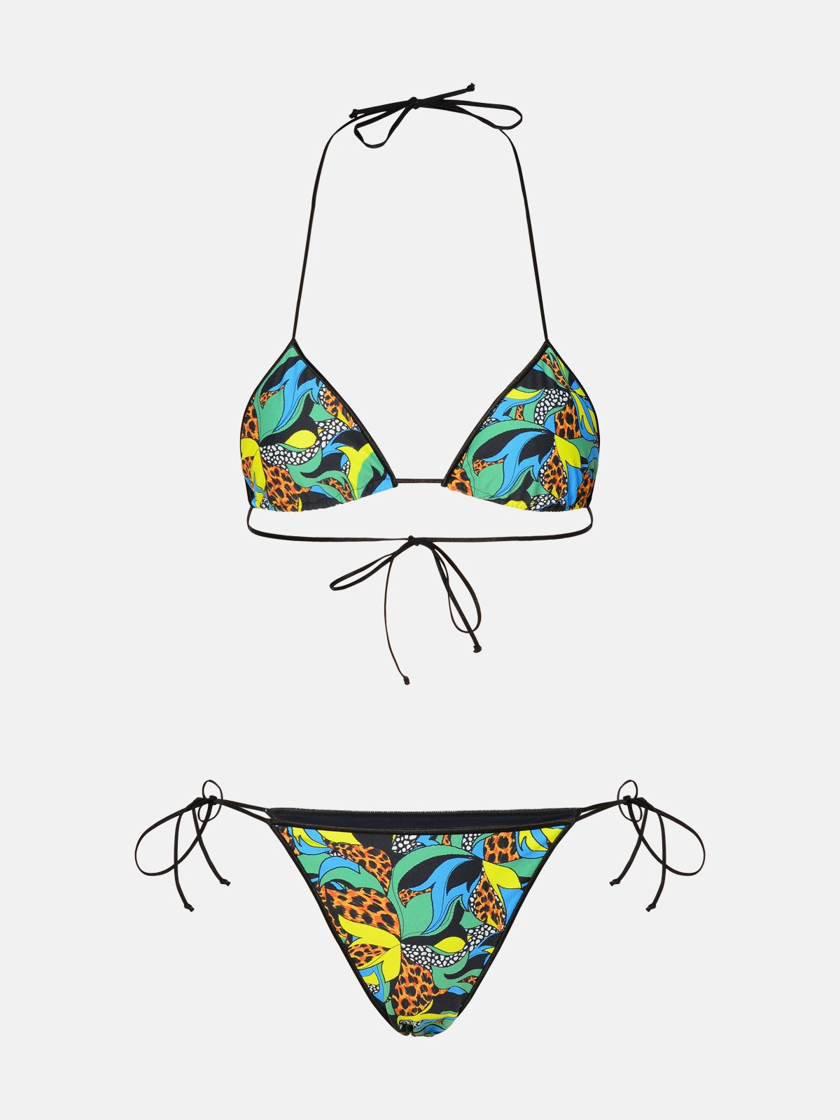 Shop Reina Olga 'sam' Green Polyamide Blend Bikini Set