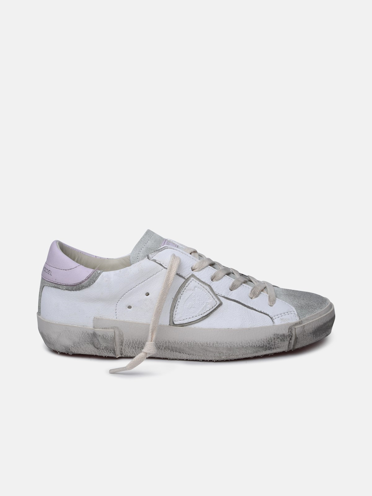 Philippe Model Multicolor Leather Sneakers In White