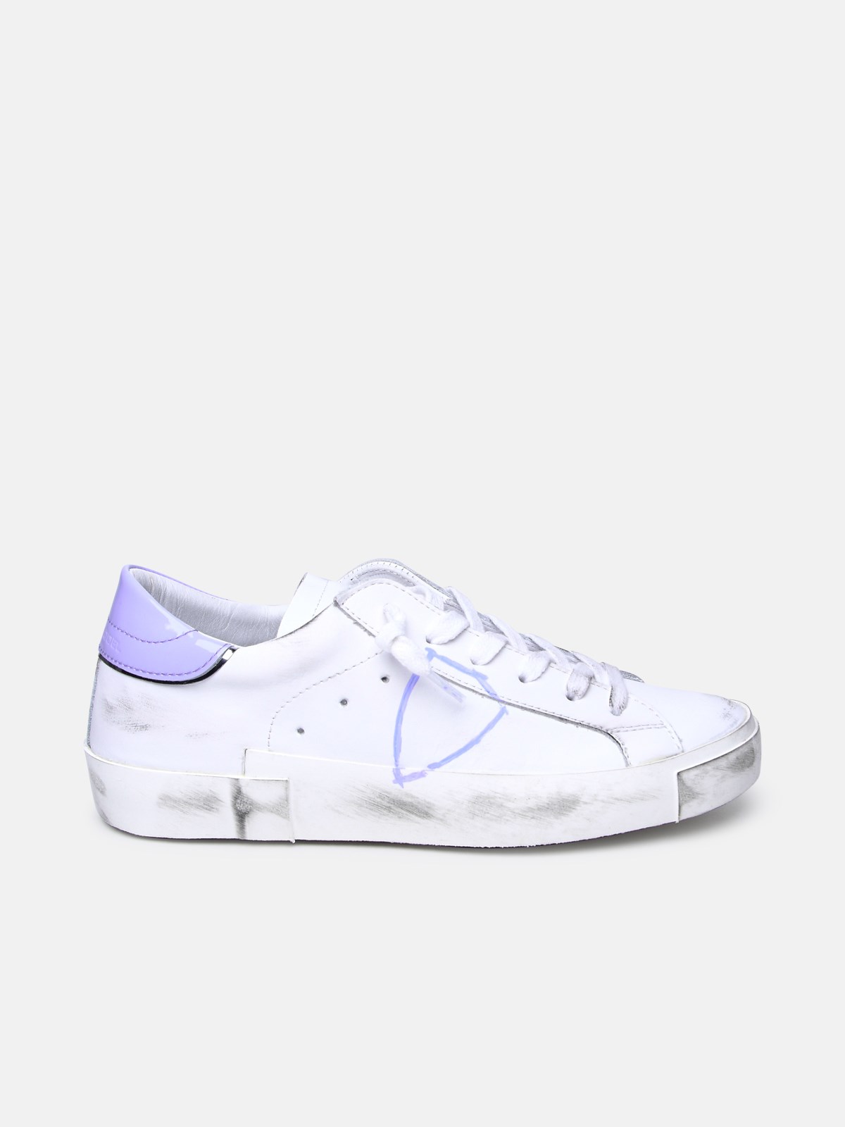 Philippe Model White Leather Sneakers