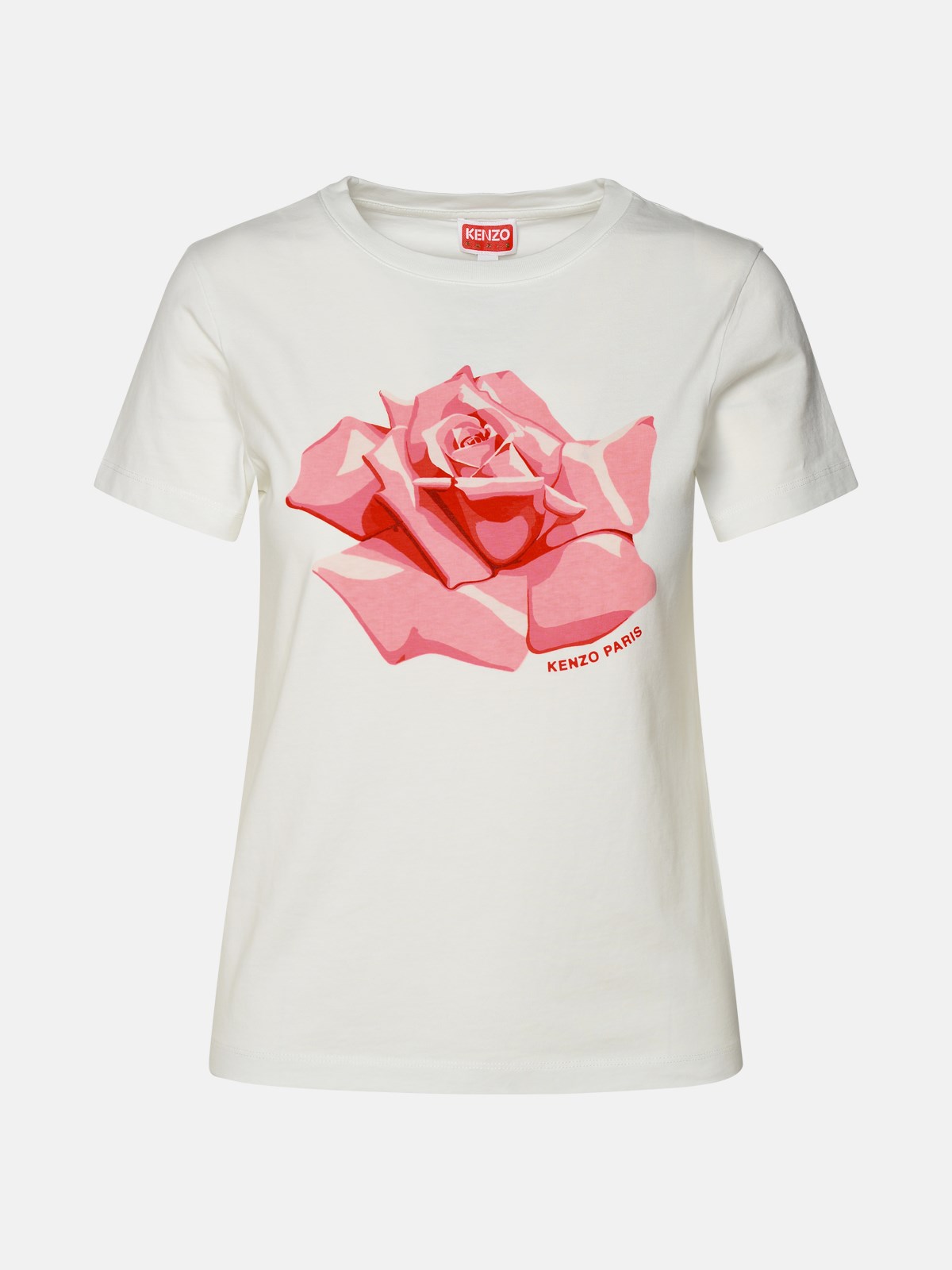 Kenzo Kids' T-shirt Stampa Rosa In White