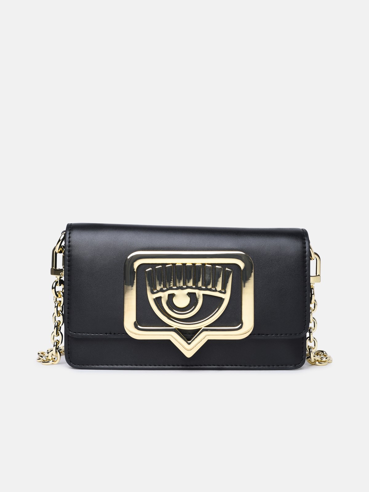 Shop Chiara Ferragni 'eyelike' Black Polyester Crossbody Bag