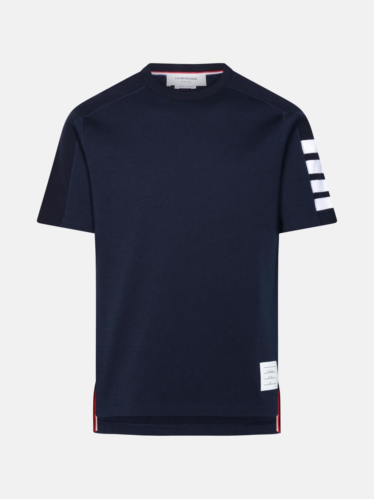 Thom Browne Navy Cotton T-shirt