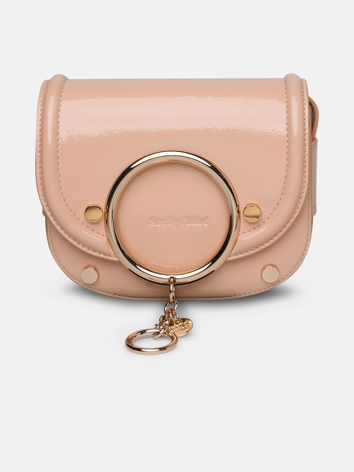 See By Chloé Pink Patent Leather Bag In Nude
