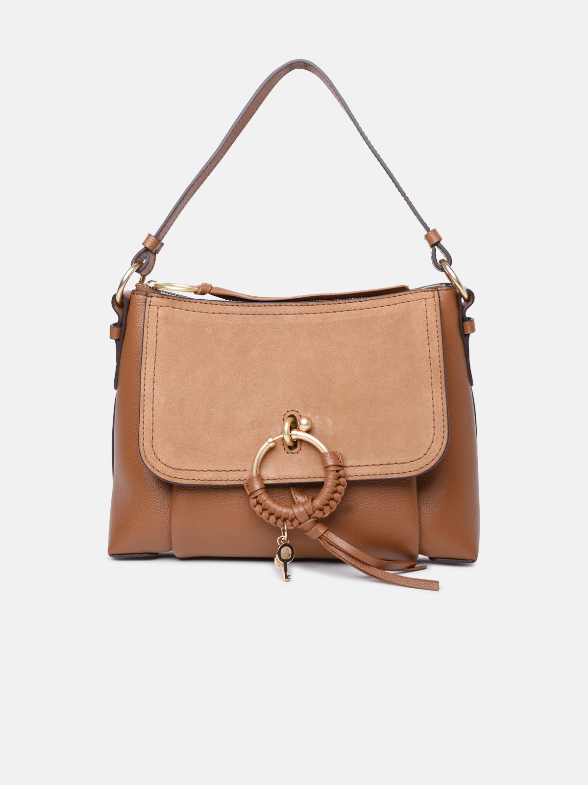 Shop See By Chloé Small 'joan' Caramel Leather Bag In Brown