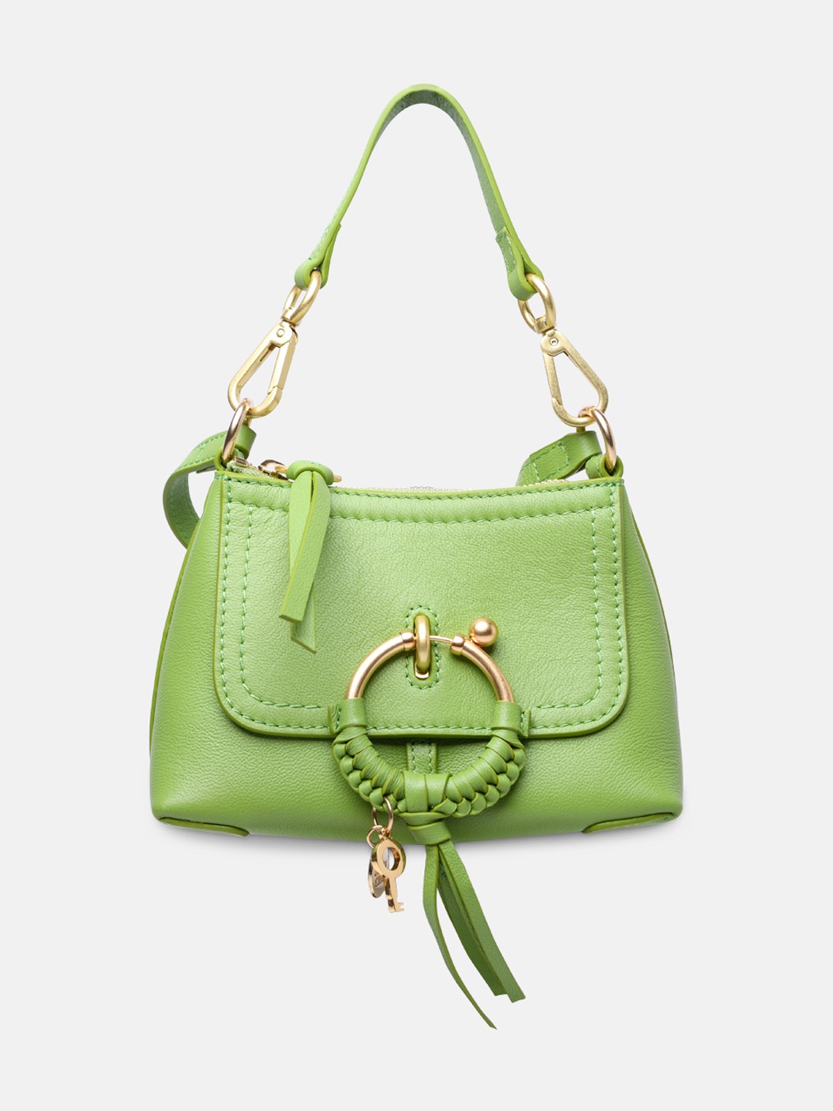 Shop See By Chloé 'joan' Mini Green Cowhide Crossbody Bag