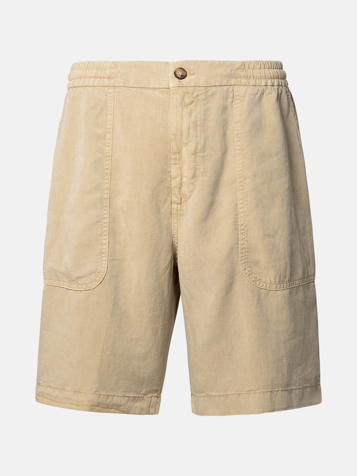 Altea Beige Linen Blend Bermuda Shorts