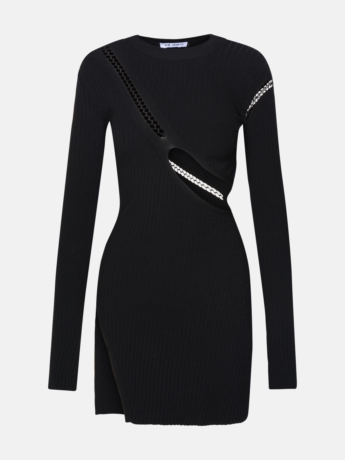 THE ATTICO Black Viscose Blend Dress　THE ATTICO ブラック ビスコース ブレンド ドレス THE
