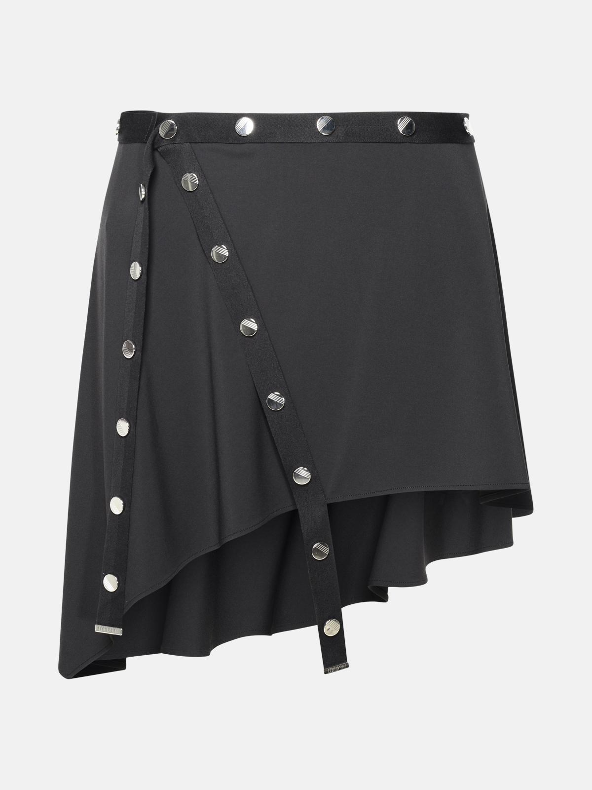 THE ATTICO Mini Skirt In Black Acetate Blend　THE ATTICO ミニスカート ブラック アセテート ブレンド THE