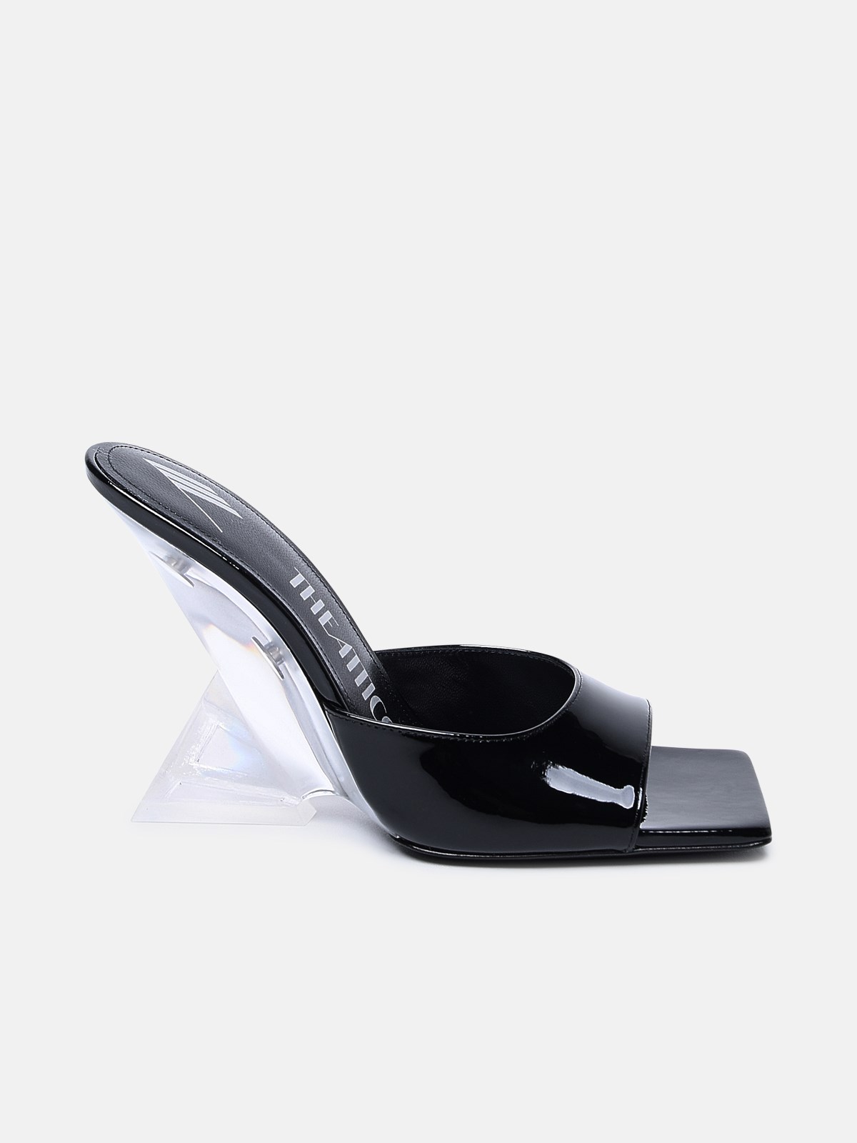 Attico Black Patent Leather Slippers