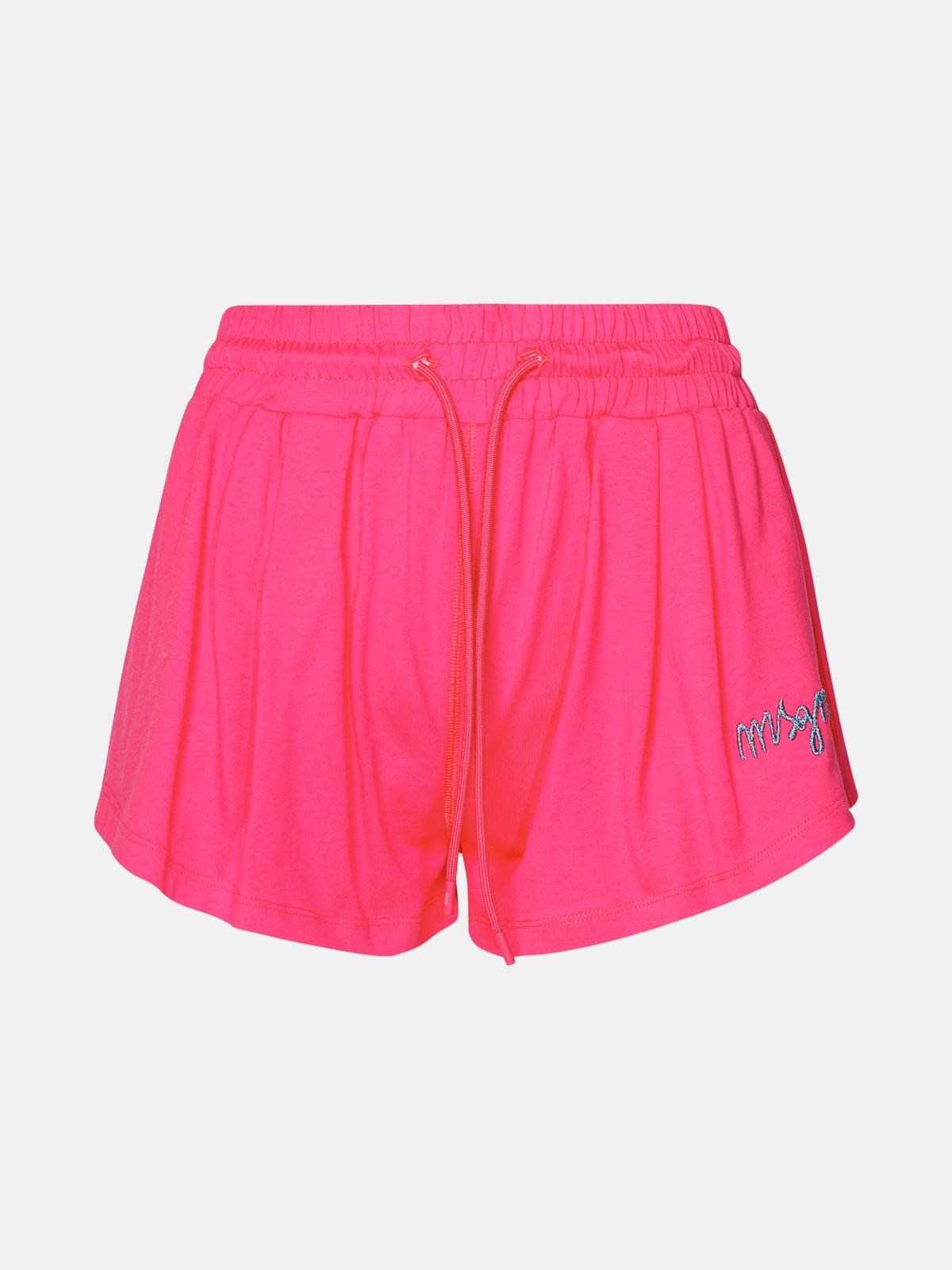 MSGM Fuchsia Cotton Shorts　MSGM フューシャ コットン ショーツ MSGM