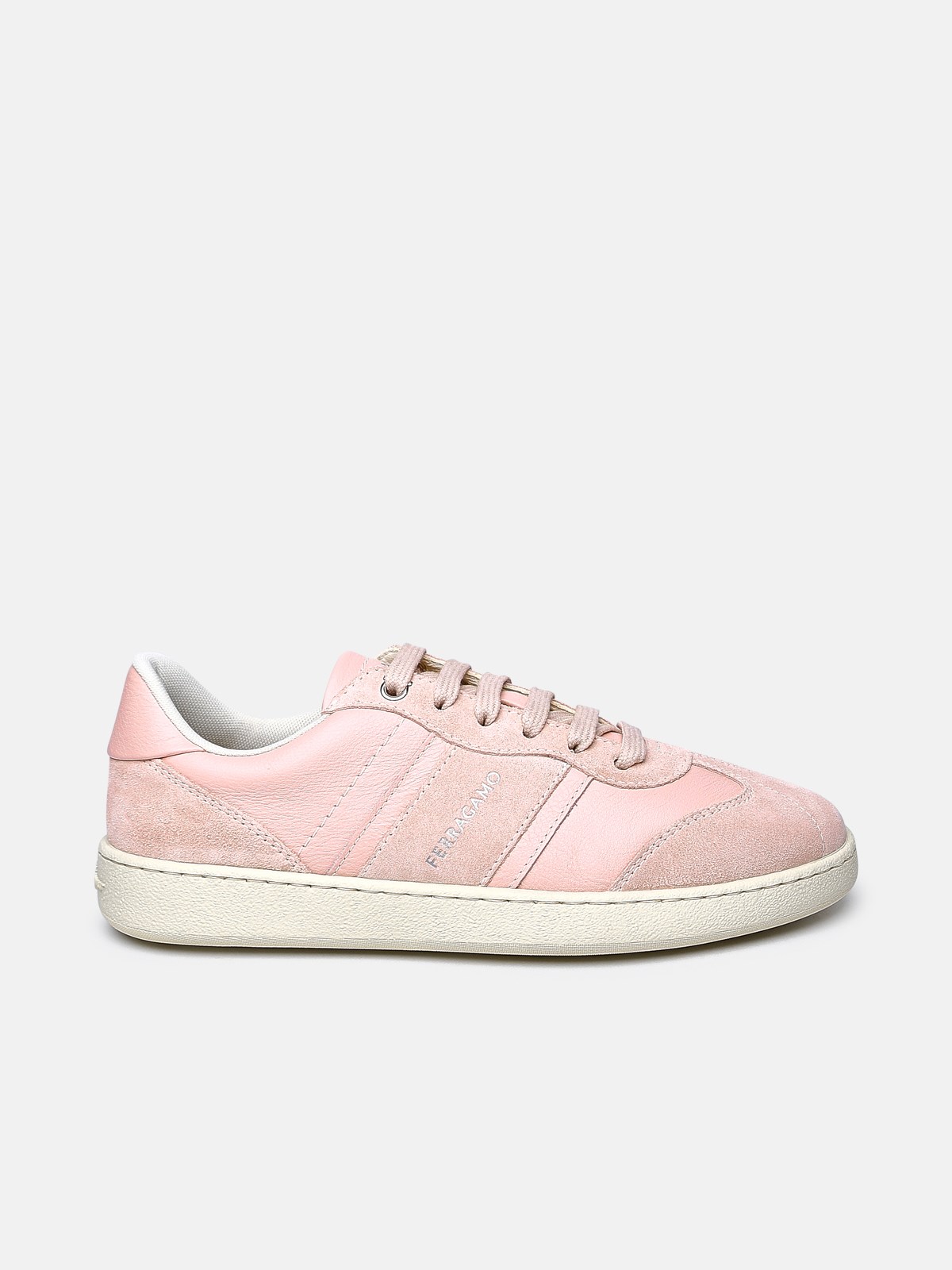 Ferragamo Pink Leather Sneakers