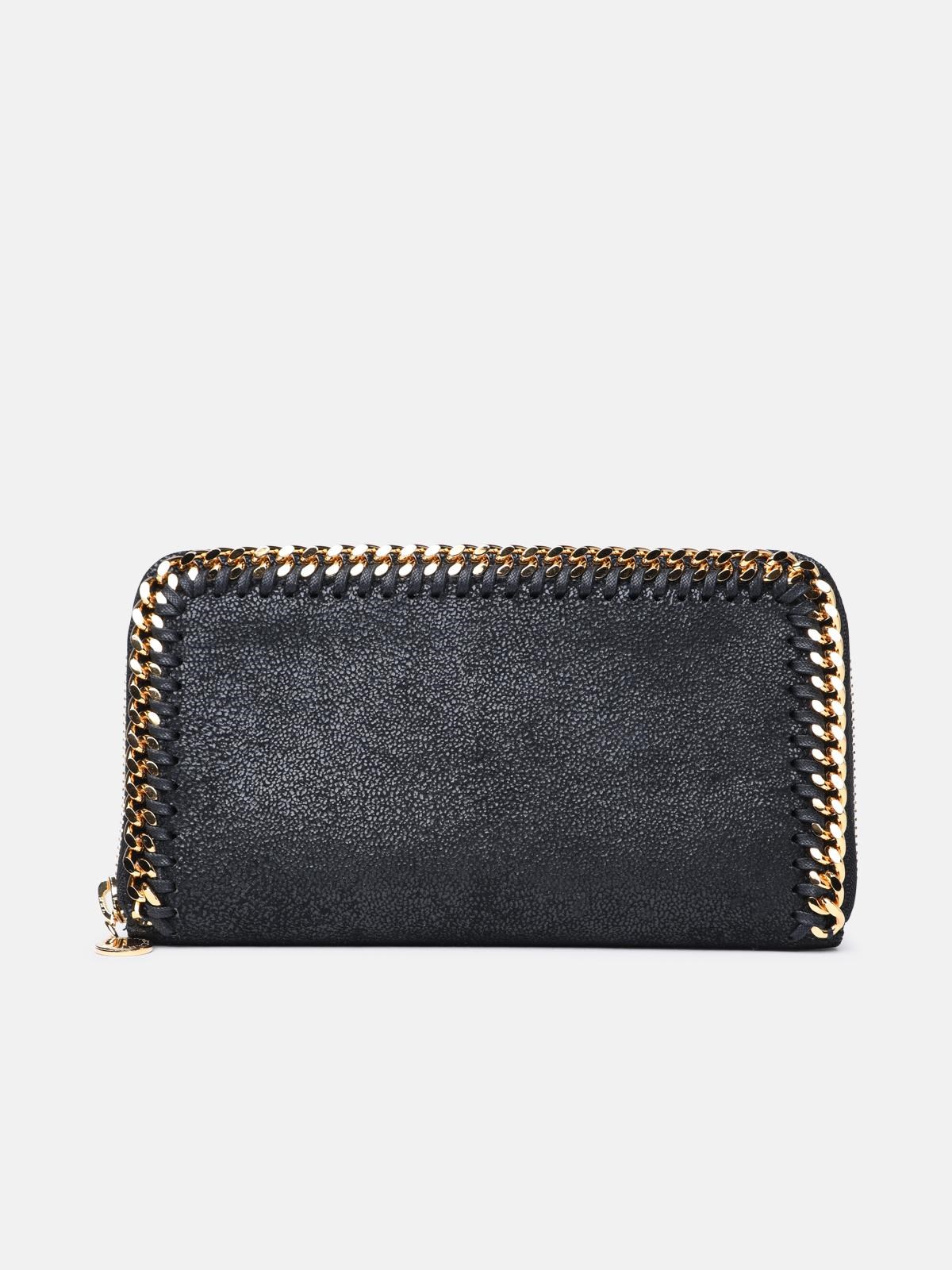 Stella Mccartney Kids' Recycled Polyester Wallet In Black