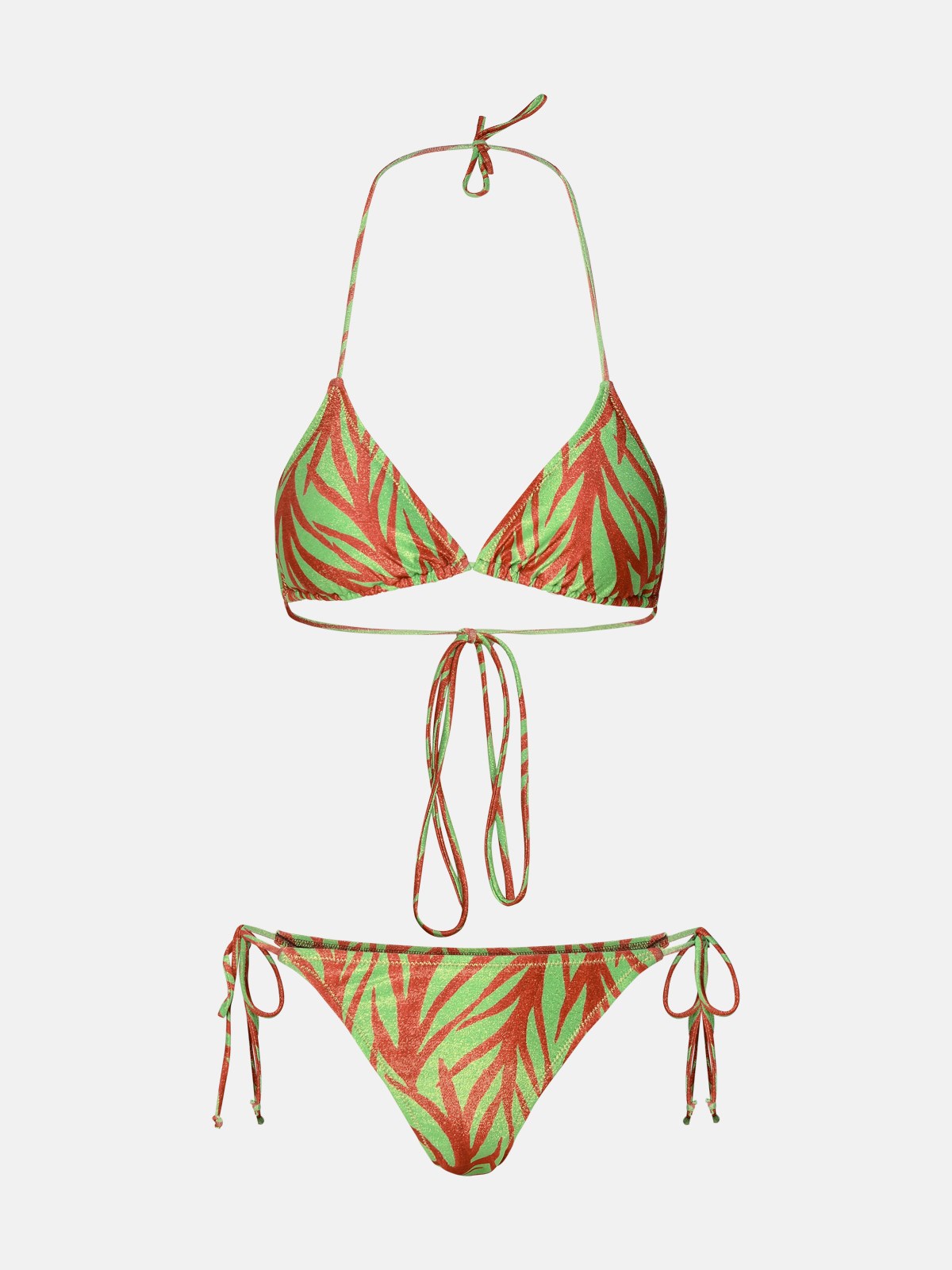 Shop Reina Olga 'miami' Orange Polyamide Blend Bikini Set