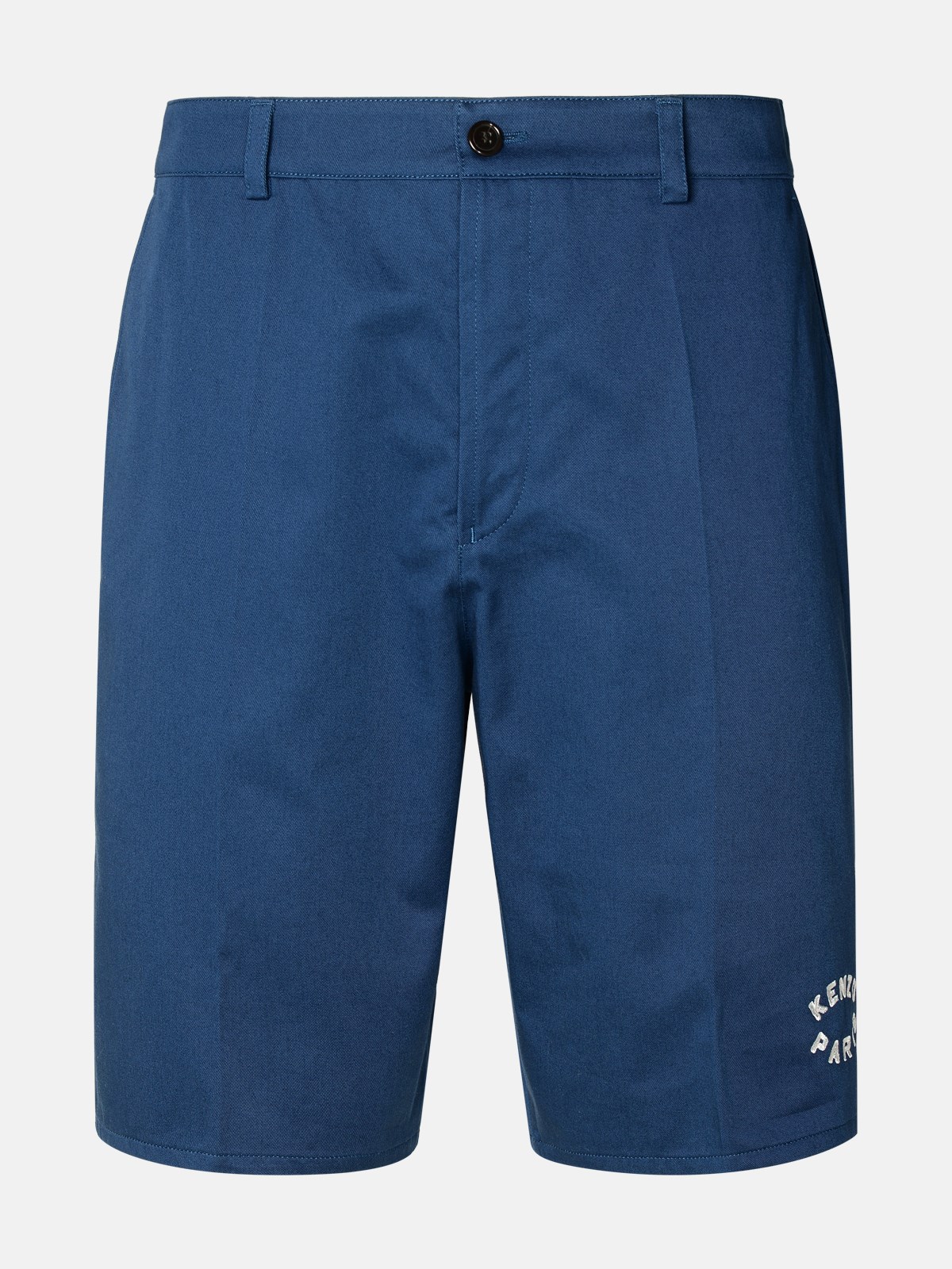 Shop Kenzo Blue Cotton Bermuda Shorts