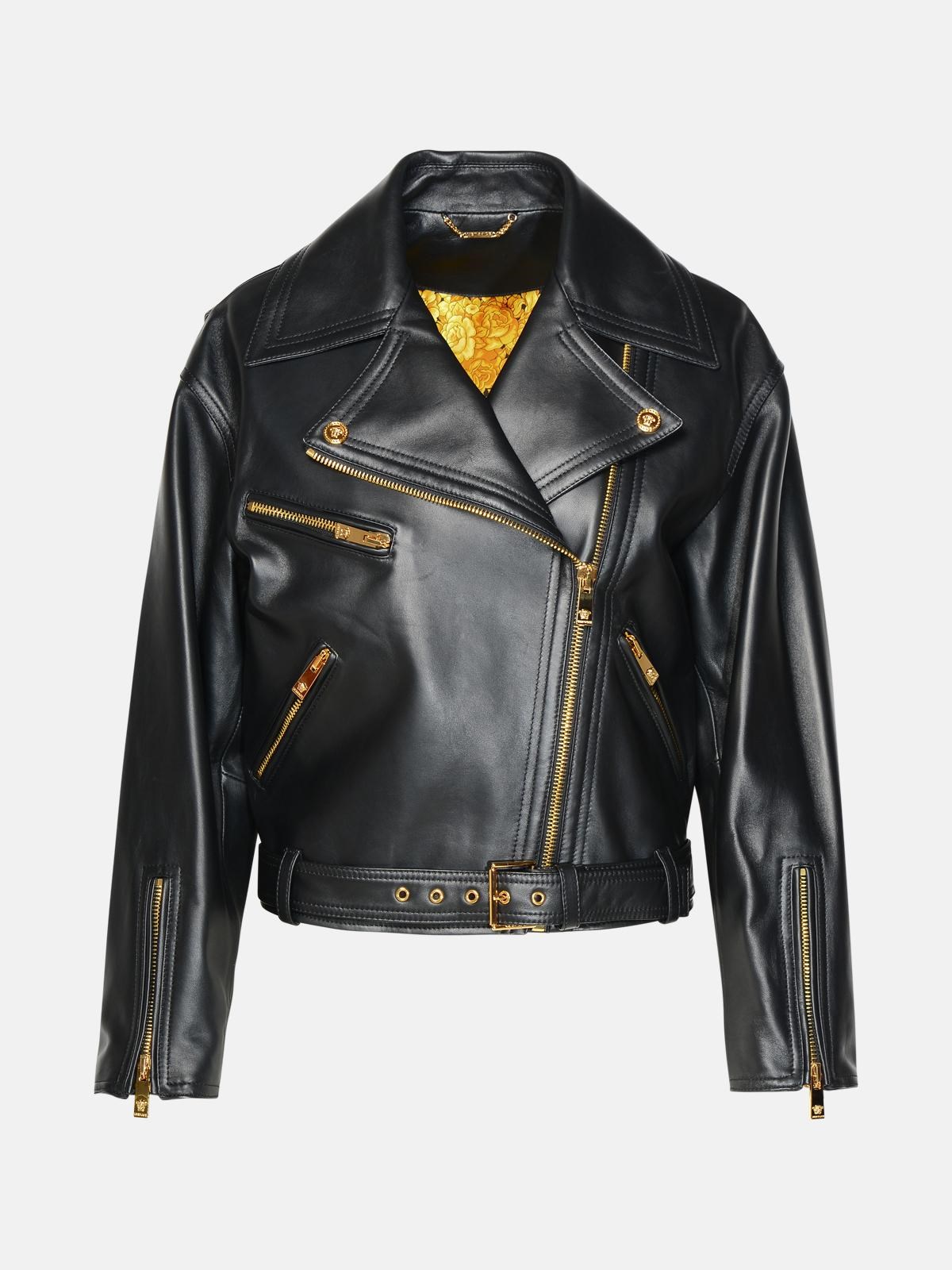 Versace Black Lambskin Jacket