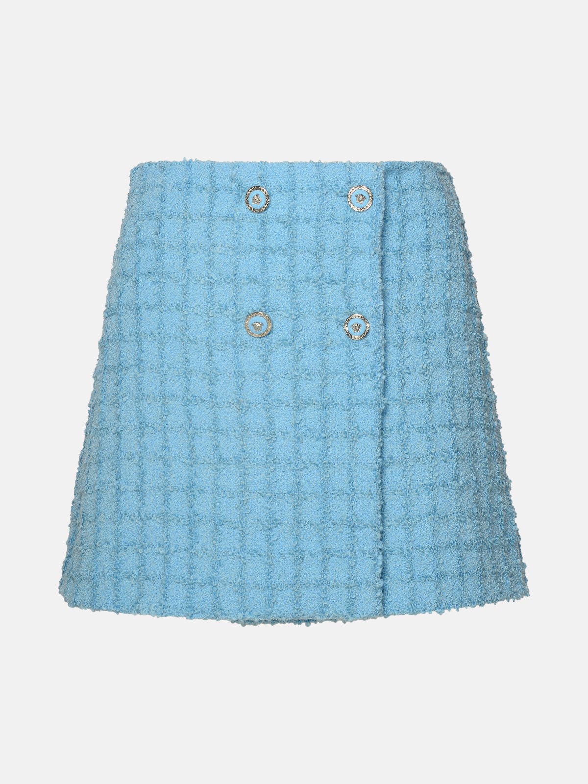 Versace Skirt In Light Blue Virgin Wool Blend