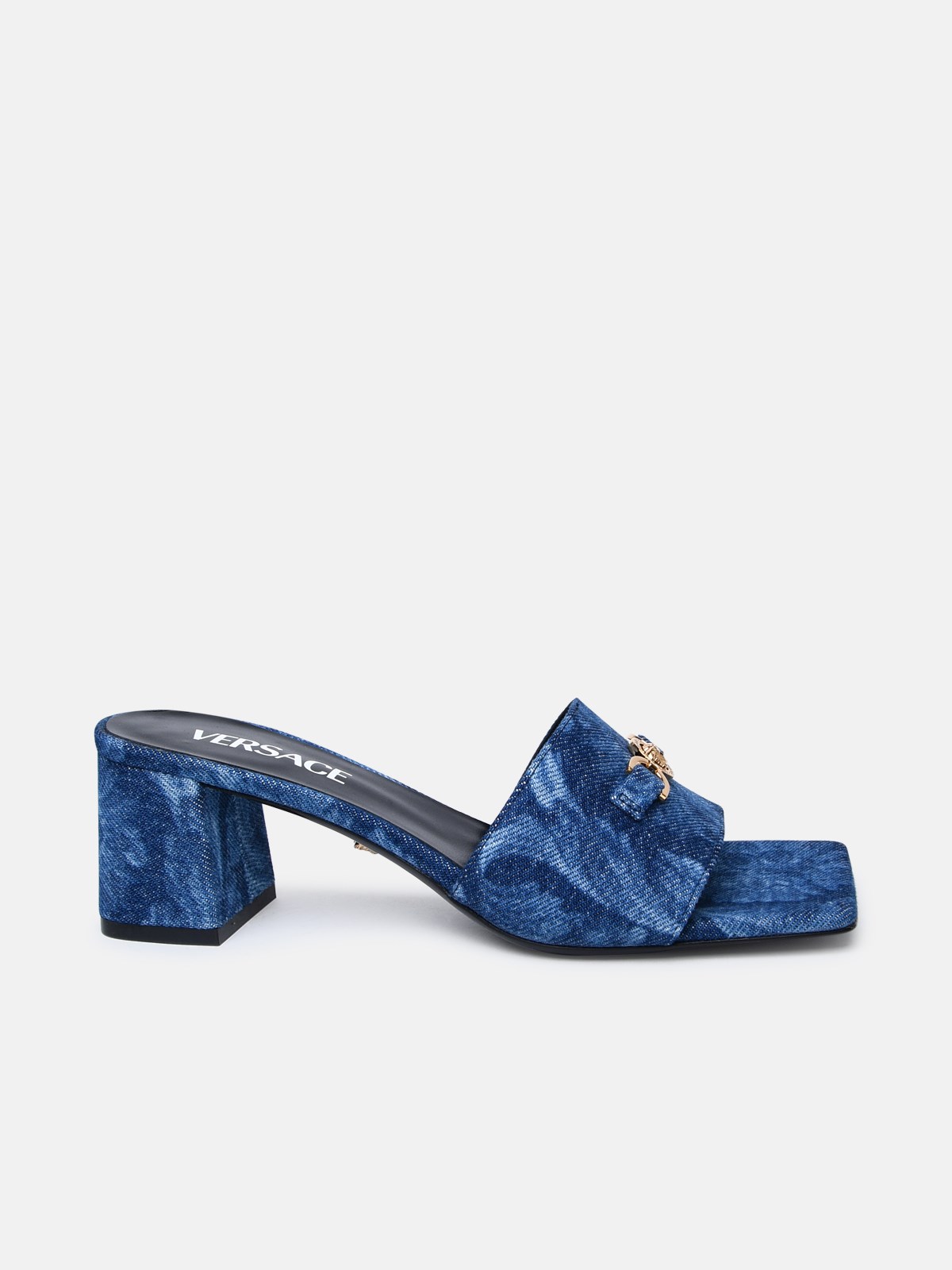 Versace Blue Denim Slippers