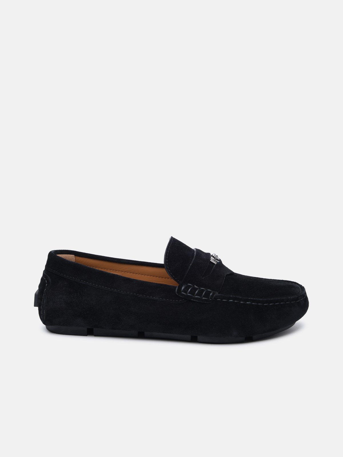 Versace Black Suede Loafers