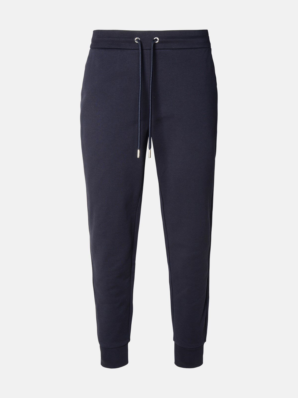 Shop Moncler Navy Cotton Track Pants