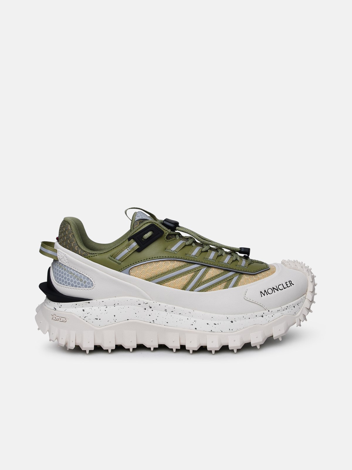 Moncler Green Leather Blend Sneakers