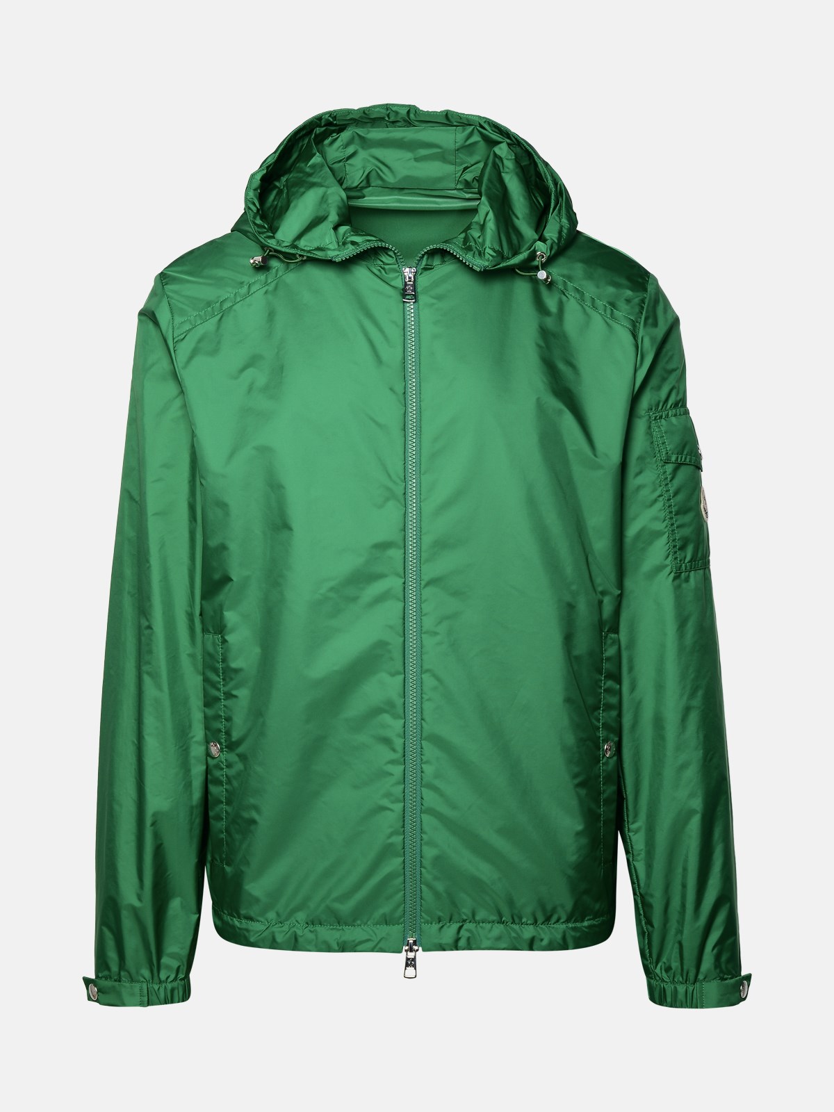 Shop Moncler 'etiache' Green Polyamide Jacket