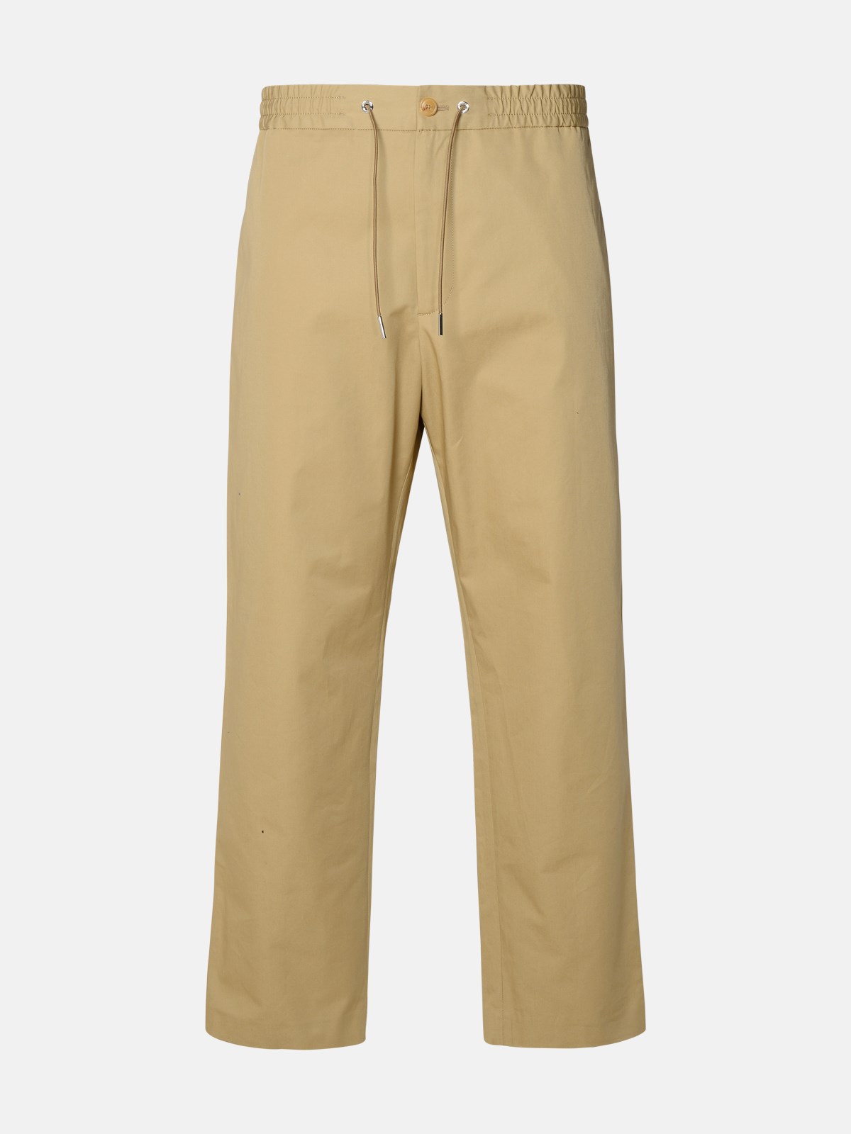 Shop Moncler Beige Cotton Pants
