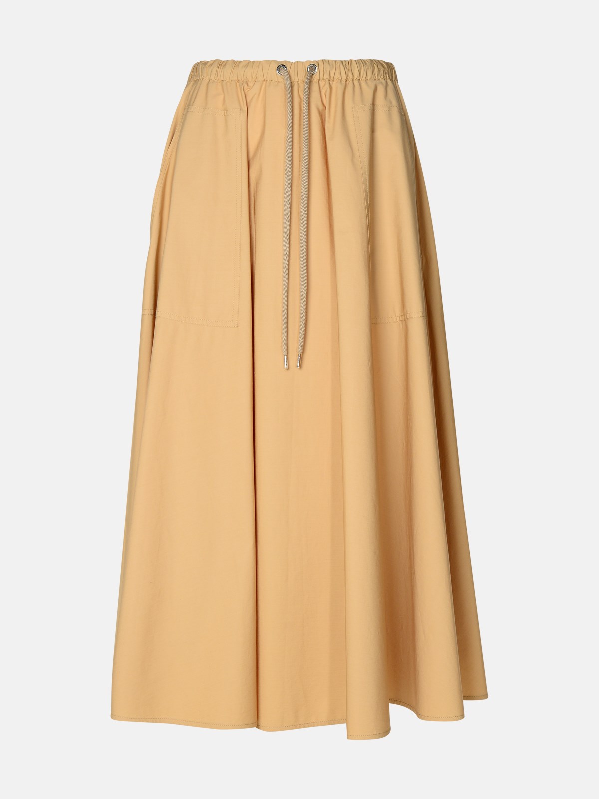 Shop Moncler Beige Cotton Skirt