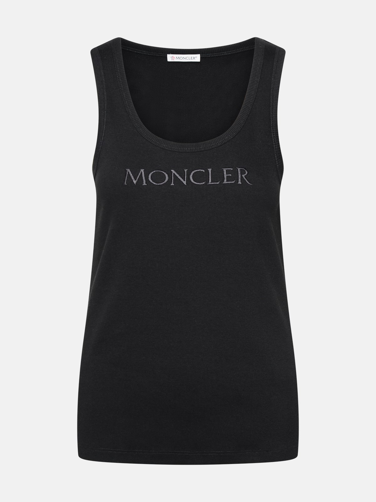 MONCLER BLACK COTTON BLEND TANK TOP 