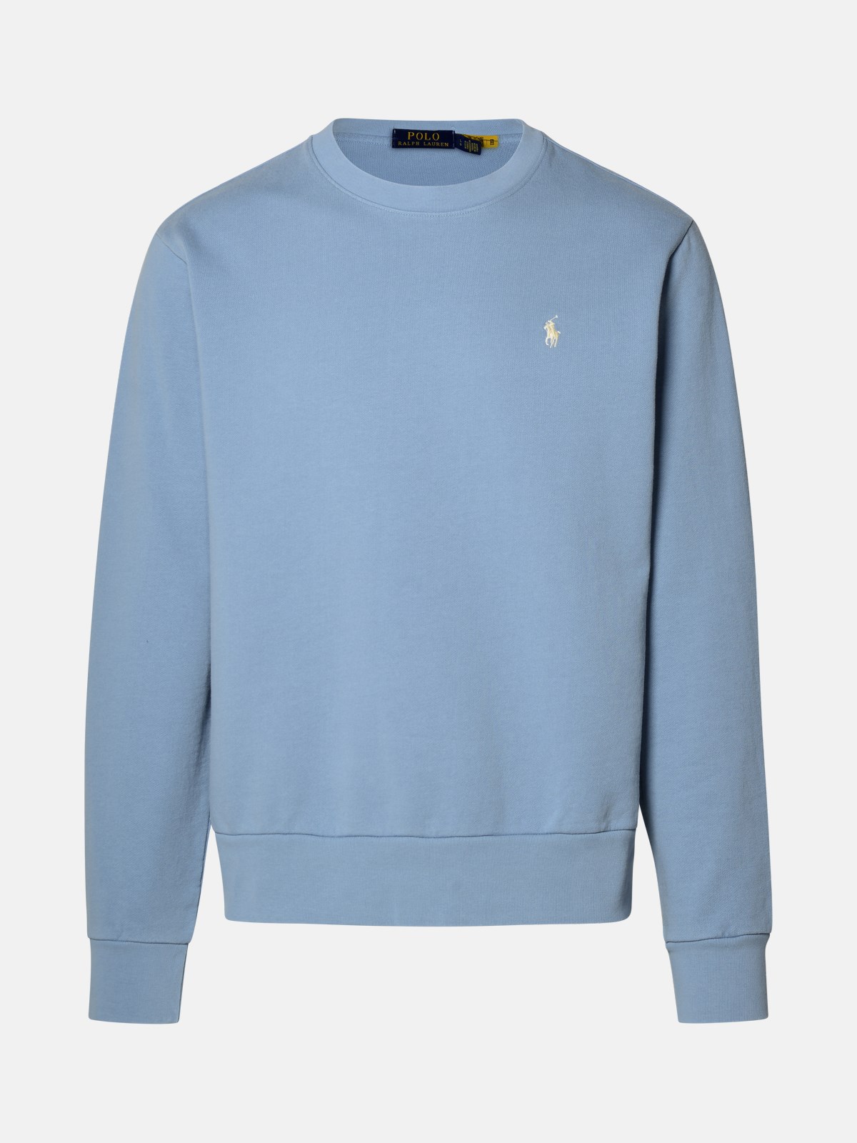 Shop Polo Ralph Lauren Blue Cotton Sweatshirt In Light Blue