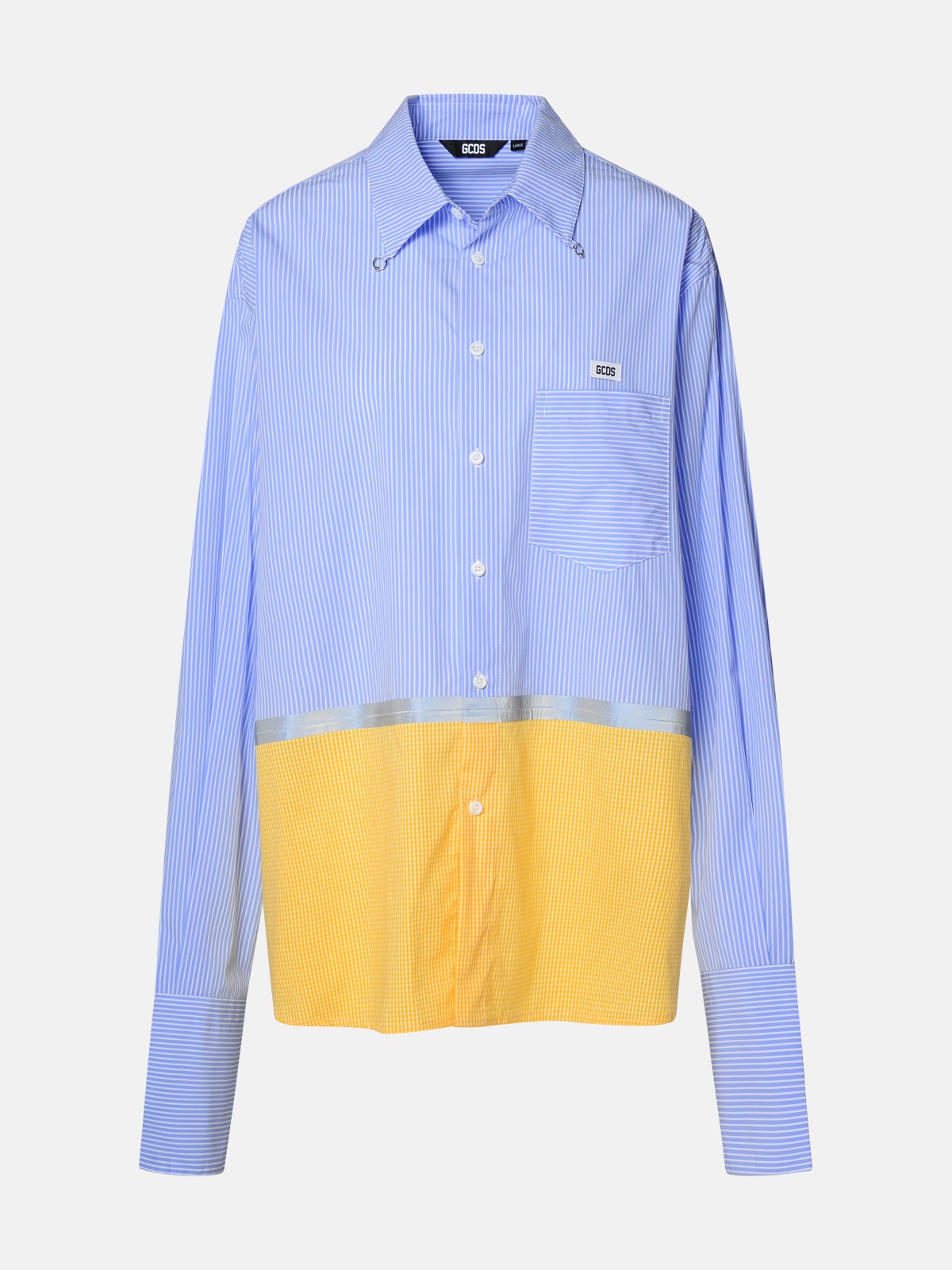 Gcds Multicolor Cotton Blend Shirt In Light Blue