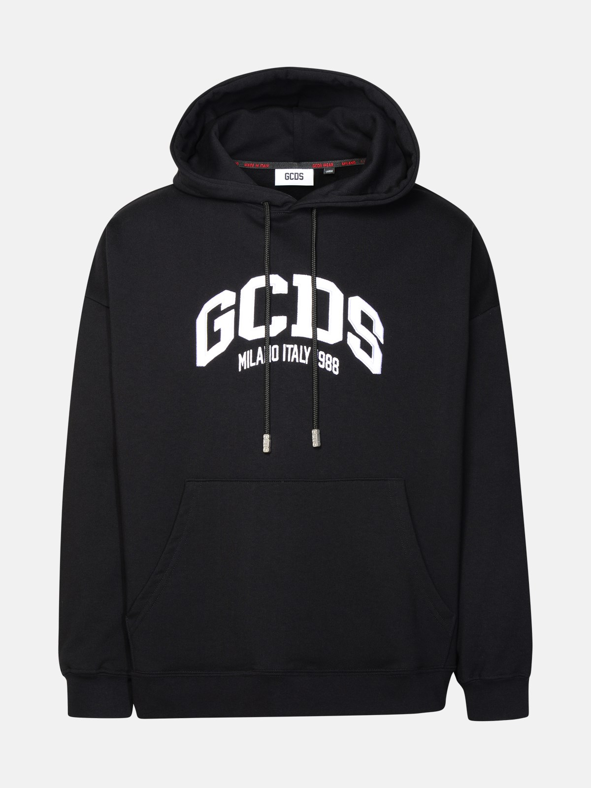 Shop Gcds Black Cotton Sweatshirt