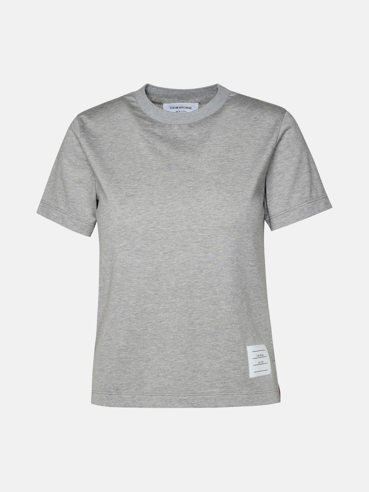 THOM BROWNE 'RELAXED' GREY COTTON T-SHIRT