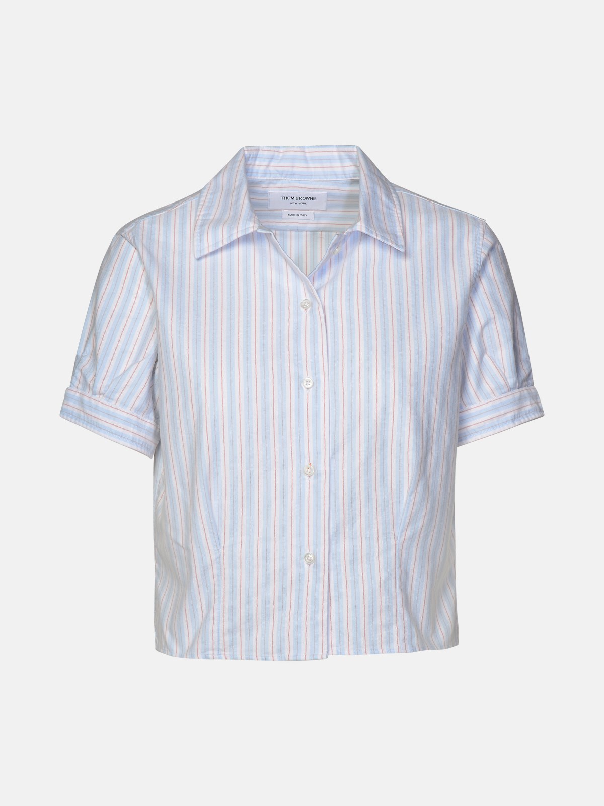 Thom Browne Multicolor Cotton Shirt In Light Blue
