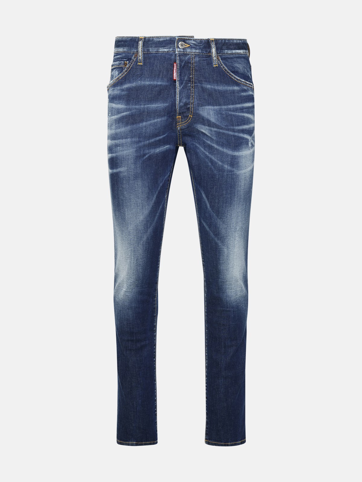 Shop Dsquared2 Navy Cotton Jeans In Blue