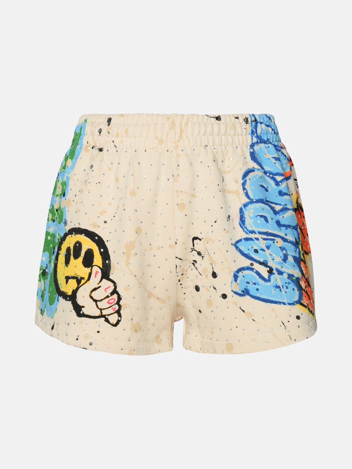 Barrow Shorts Logo Stampe In Ivory