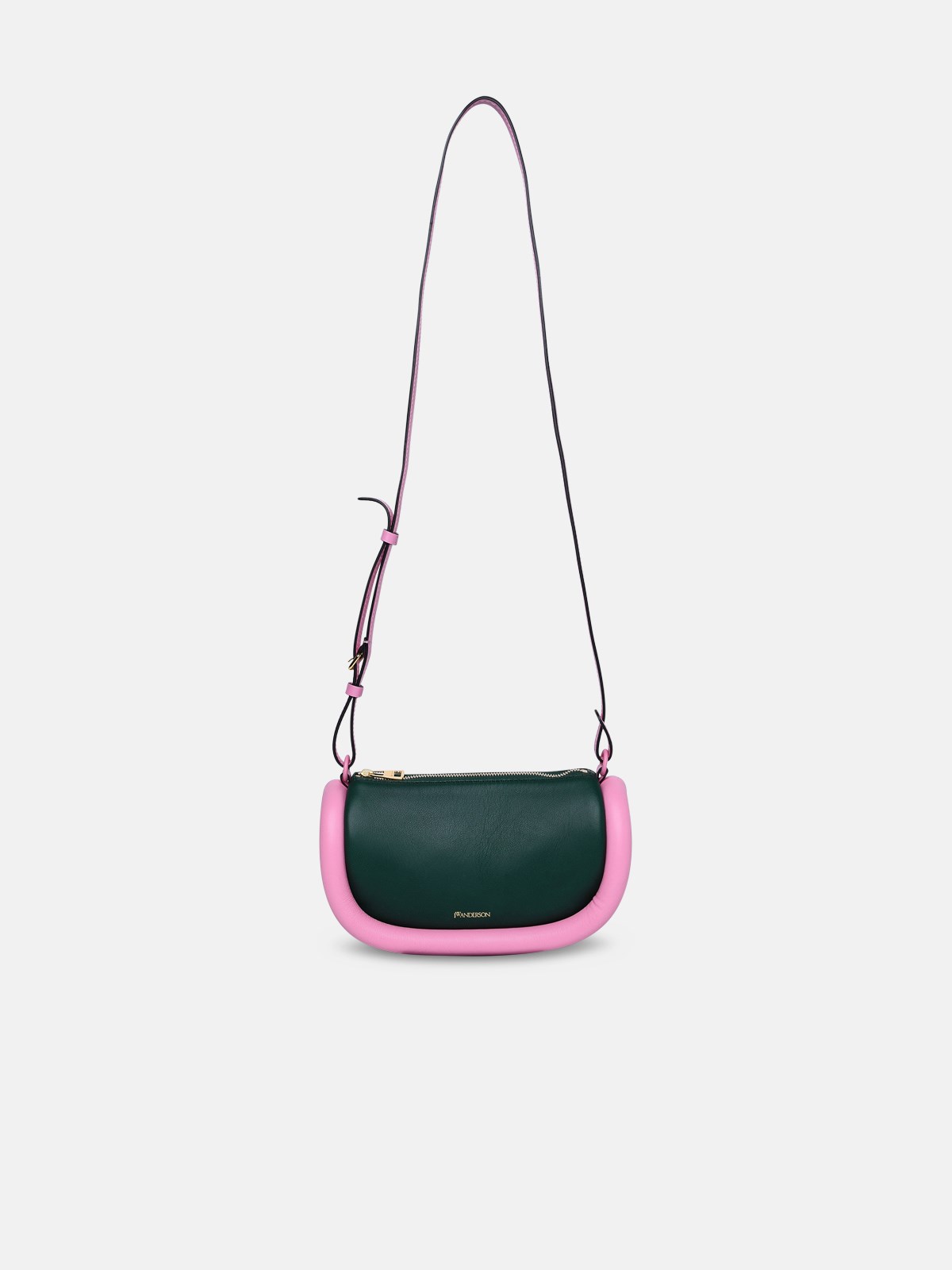 Jw Anderson Two-tone Leather Bag In Green
